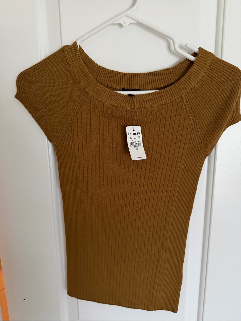 Express Women's Ribbed Short-Sleeve Top
